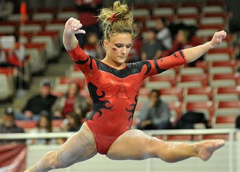 College Gymnastics Oops | Arkansas gymnast Katherine Grable competes ... | Female gymnast ...