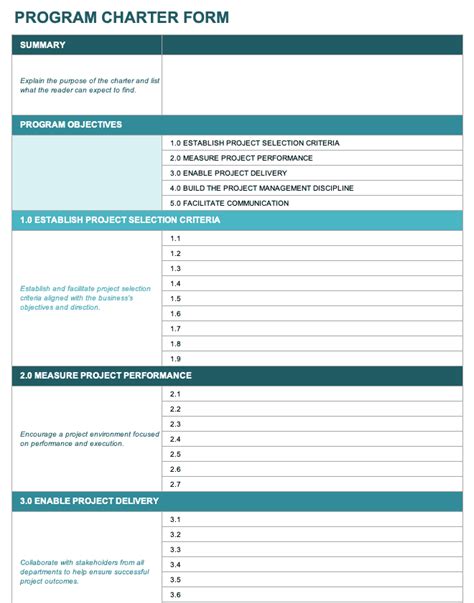 Program Management Templates