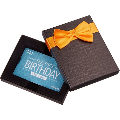 Amazon.com $100 Gift Card in a Black Gift Box (Birthday Icons Card Design) | Amazon gift card ...