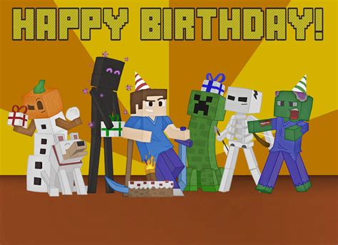 Minecraft Birthday Card Picture by BombCrop on DeviantArt