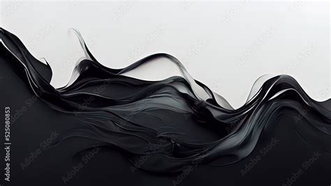 ภาพประกอบสต็อก Black and white abstract paint brush wallpaper. 4k background with paint ...