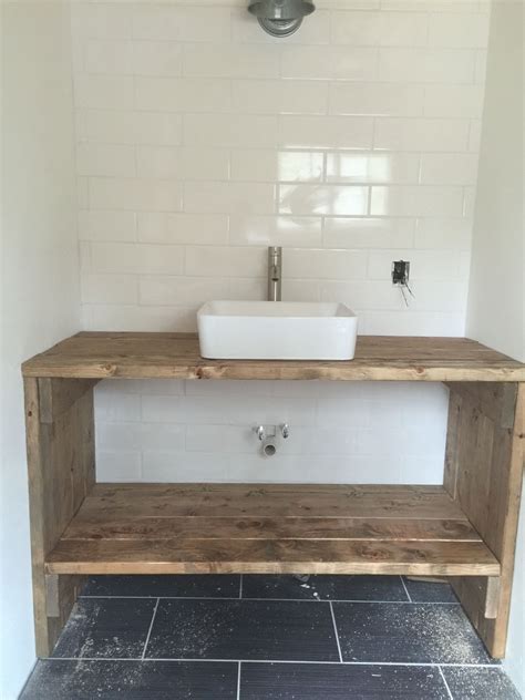 Homemade Vanity from 2x6 boards … | Diy bathroom vanity, Beautiful bathroom vanity, Bathroom ...