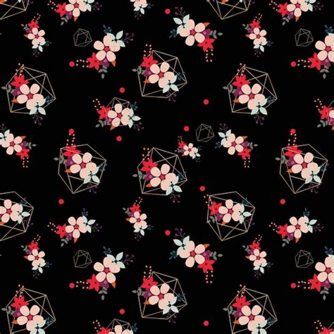 Premium Vector | Elegant floral with black background