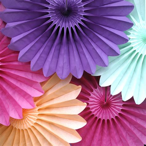 Deluxe Tissue Paper Fan Party Decoration | Paper fan decorations, Paper fans, Paper decorations