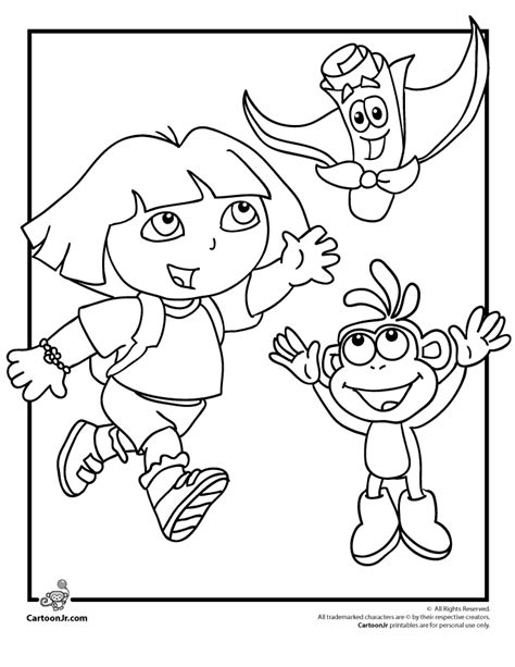 Dora The Explorer Coloring Page - Coloring Home