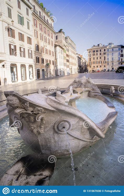 The Fountain of Barcaccia Rome Italy Editorial Image - Image of landscape, tourist: 131567030