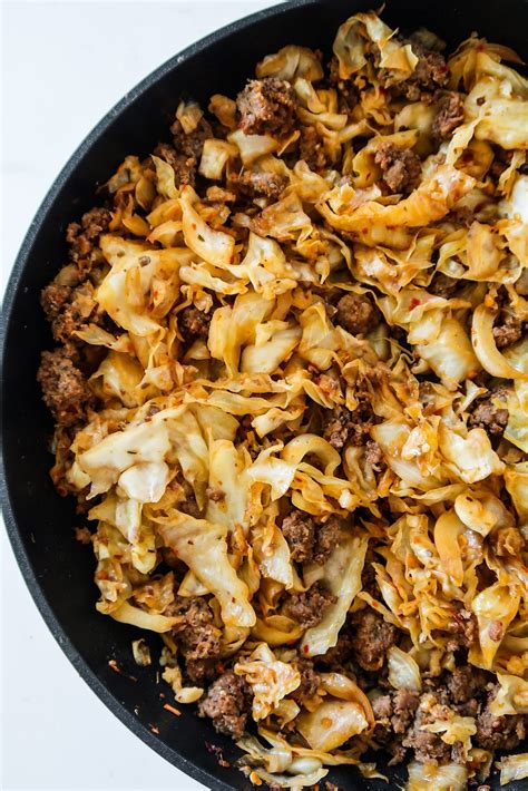 20-Minute Healthy Ground Beef & Cabbage Recipe - Homemade Mastery