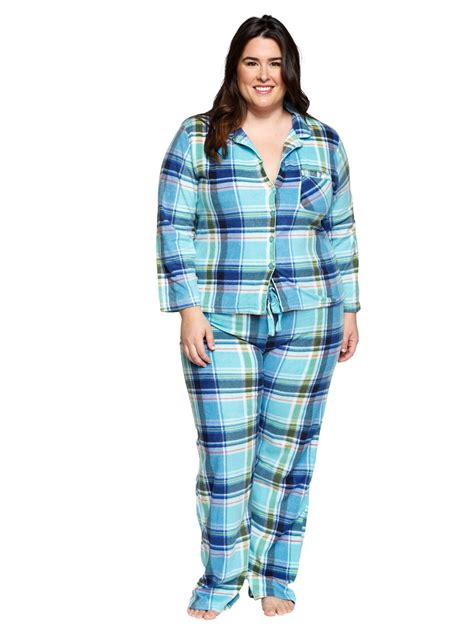 Xehar Women's Plus Size Sleepwear Fleece Plaid Flannel Pajamas Pjs Set (2 Piece Set) - Walmart.com