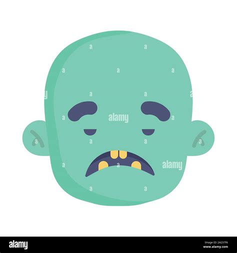 zombie face trick or treat happy halloween vector illustration Stock Vector Image & Art - Alamy