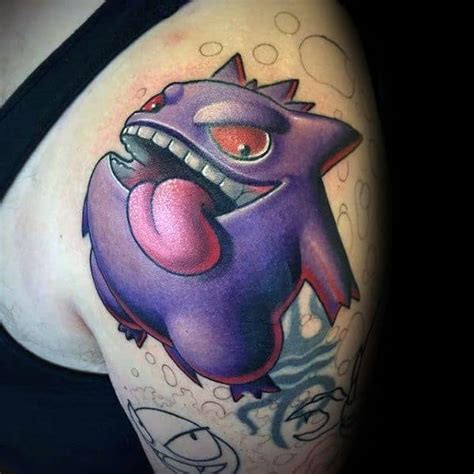 60 Gengar Tattoo Designs For Men - Pokemon Ink Ideas