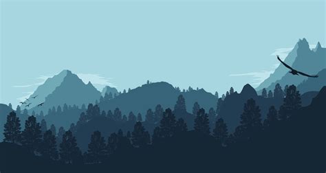 Download Silhouette Mountain Aesthetic Wallpaper | Wallpapers.com