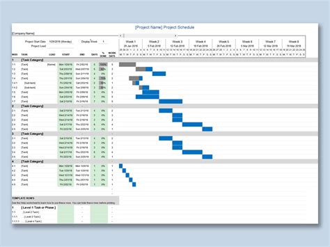 EXCEL of Project Gantt Chart.xlsx | WPS Free Templates