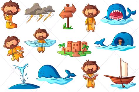 Jonah And The Whale Clipart