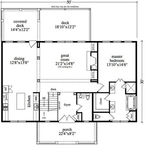 Vacation Home Floor Plans Lovely 30 X 50 Floor Plan Lot 6 House Plans Pinterest Barn House - New ...