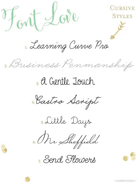 Cursive Handwriting Fonts | Mospens Studio