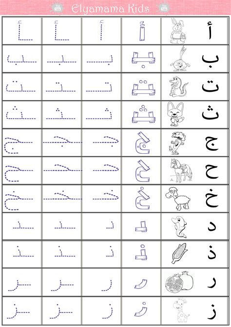 Supreme Arabic Alphabet Tracing Worksheets