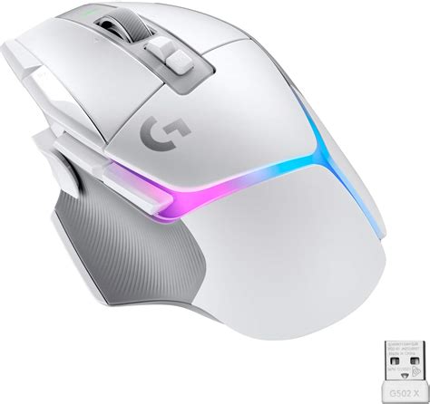 Logitech G502 X PLUS LIGHTSPEED Wireless Gaming Mouse with HERO 25K Sensor White 910-006169 ...