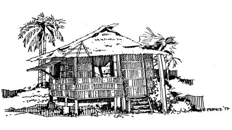 Nipa Hut Sketch at PaintingValley.com | Explore collection of Nipa Hut ...