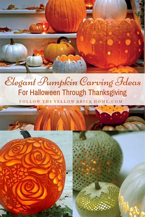 Follow The Yellow Brick Home - Elegant Pumpkin Carving Ideas For Halloween Through Thanksgiving