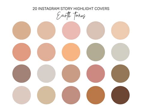 20 Instagram Story Highlight Icons Neutral Earth Tones Story | Etsy | Thèmes instagram, Palettes ...