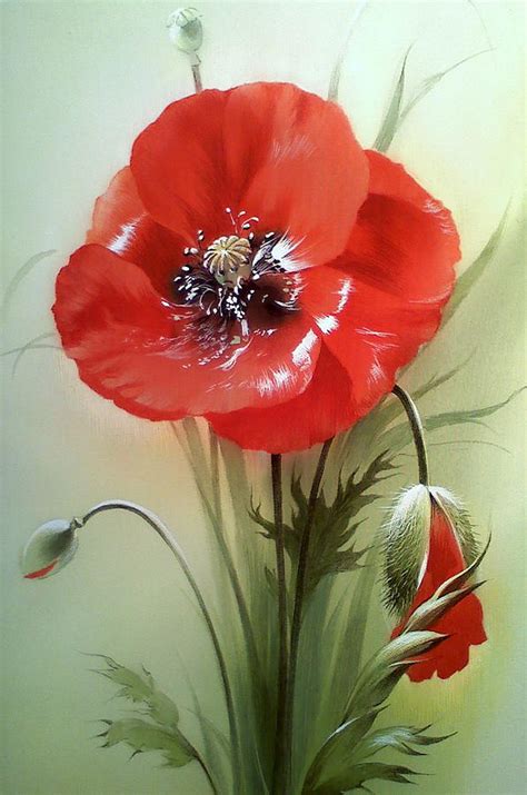 Poppy Flower Painting