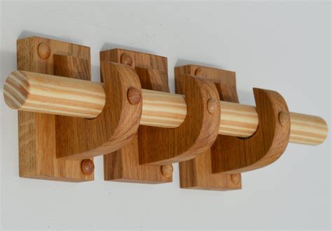 Curtain Pole Holders Brackets Curtain Pole Rod Holders Solid Oak Arts and Crafts Style X 3 ...