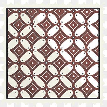 Batik Kawung Hd Transparent, Indonesian Batik Pattern Stamp Brown Kawung Hand Drawn, Stamp ...