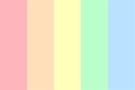 pastel colors of the rainbow Color Palette