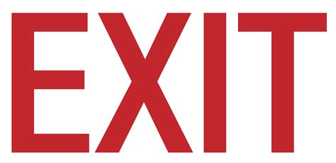 Exit PNG Transparent Images