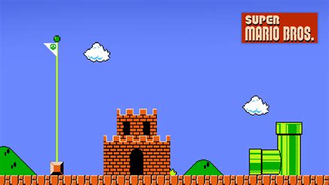 Super Mario Bros level ending - Virtual Backgrounds