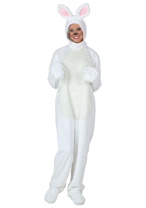 Adult Plus Size White Bunny Costume