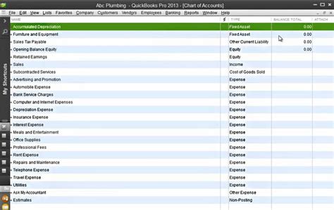 Creating A Chart Of Accounts In Quickbooks - Chart Walls