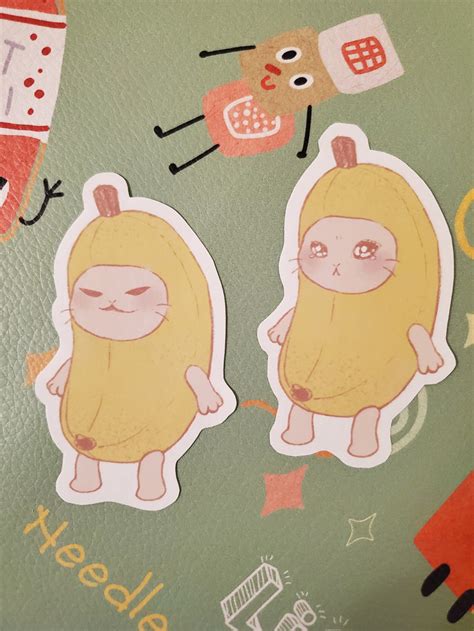 Banana Cat Meme Matte Sticker Set | Etsy