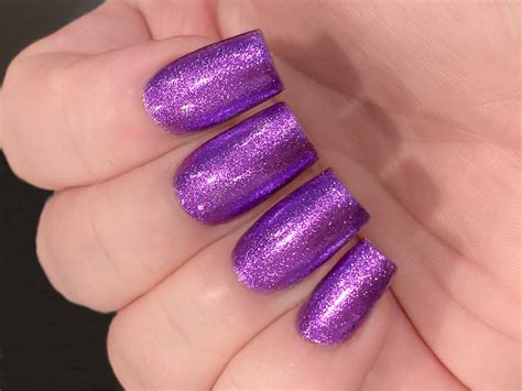 Electric Vibes- Bright Purple Metallic Foil Nail Polish: Custom-Blended Glitter Nail Polish ...