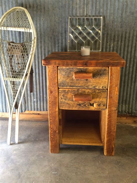 RUSTIC TRIM NIGHT STANDS | Nightstand, Rustic, Barn wood