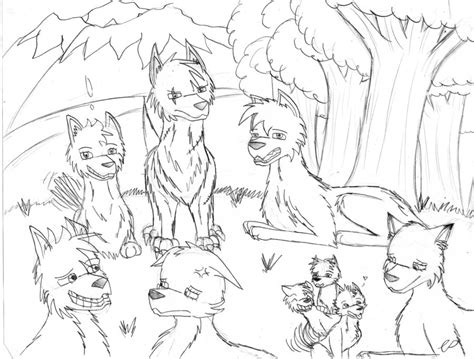 Wolf Pack Drawing at GetDrawings | Free download