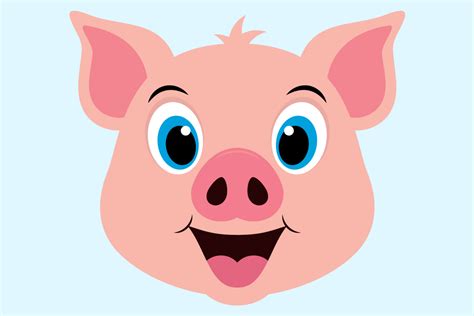 Cute Boy Pig Face | Farm SVG - So Fontsy