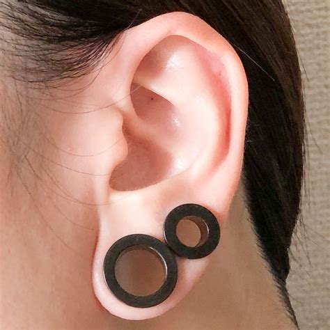 double gauged ear | ボディーピアス, ピアス