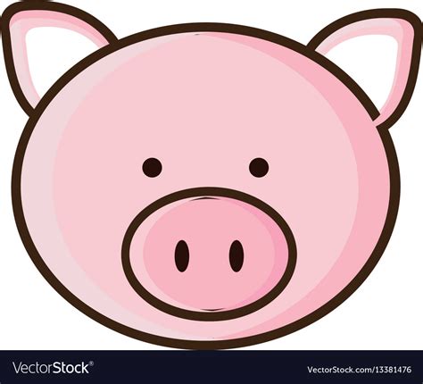 Cartoon Pig Face - Cartoon pig face illustrations & vectors. - Dengan Santai