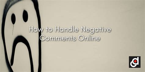 How to Handle Negative Comments Online