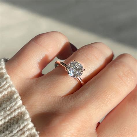 1.75 Carat Round Brilliant Cut Natural Diamond Solitaire Engagement Ring | Happy Jewelers