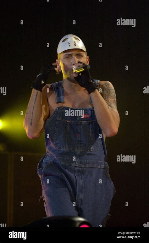 American rapper Eminem performing live on stage at a gig in London Stock Photo: 20231611 - Alamy