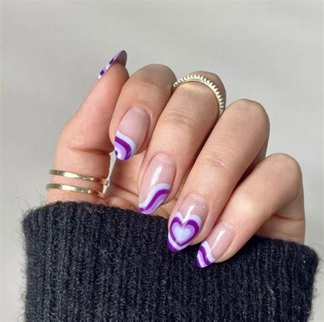 Mix Matches Purple Nails Press on Nails Fake Nails - Etsy