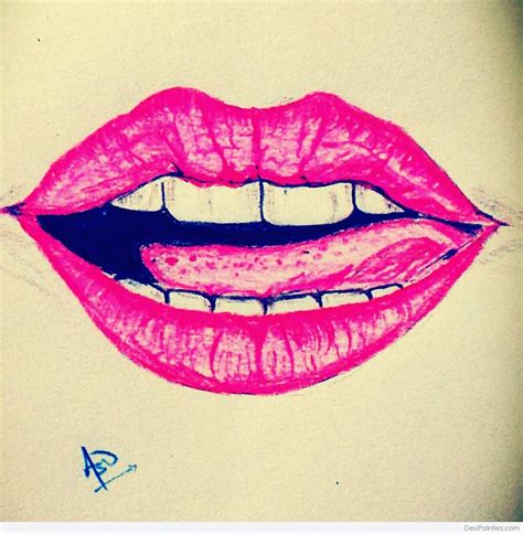 Amazing Pencil Color Of Lip - Desi Painters