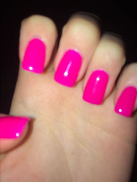 Dark Pink Nail Polish On Nails