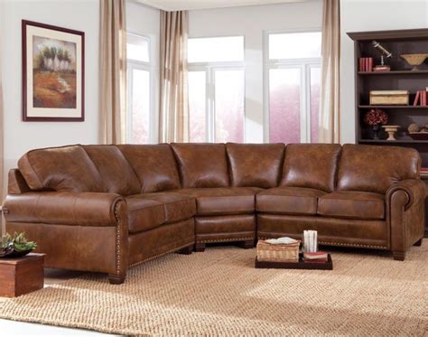 Curved Leather Sectional Sofa - sofa living room ideas