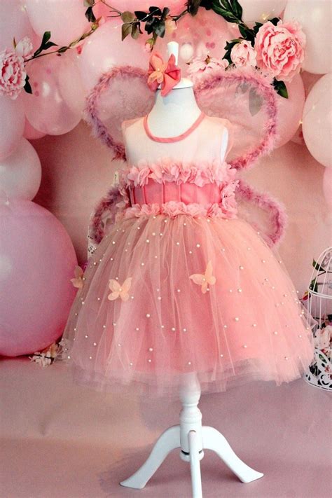 Butterfly Pink Dress With Wings Pink Butterfly Wings - Etsy