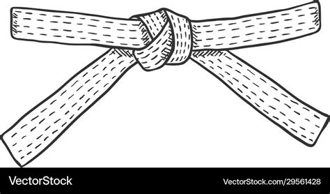 Sketch karate belt Royalty Free Vector Image - VectorStock