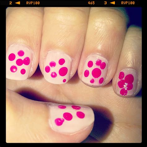 Pink polka dot nails | Polka dot nails, Dots nails, Nails