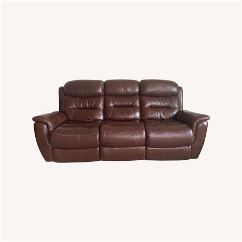 Rooms To Go 3 Seater Leather Sofa - AptDeco